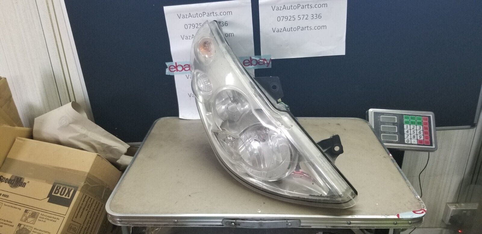 Front view of Vauxhall Movano 2016 right headlight driver side