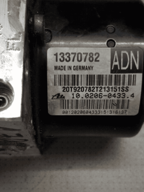 2012 OPEL VAUXHALL ASTRA 1.3 DIESEL ABS PUMP & CONTROL MODULE GENUINE 13370782