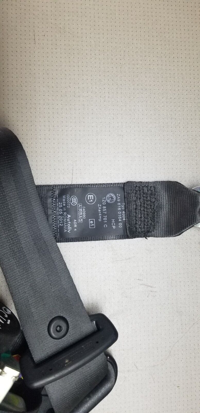 2012 SKODA OCTAVIA Left Passenger N/S Front Seat Belt 1Z0857701C - Image 3