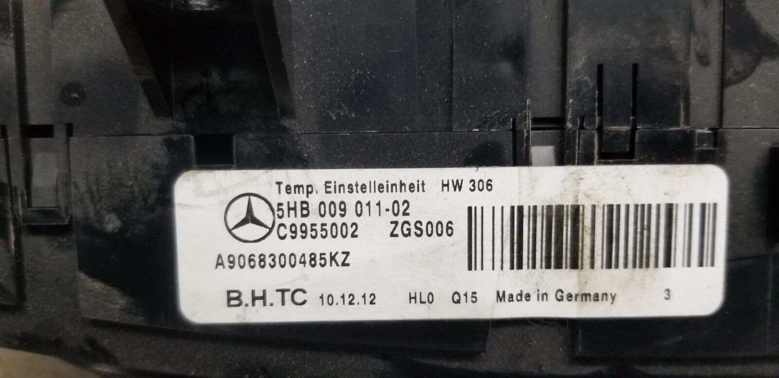 MERCEDES SPRINTER Heater Control Panel 2014 Diesel A9068300485 - Image 4