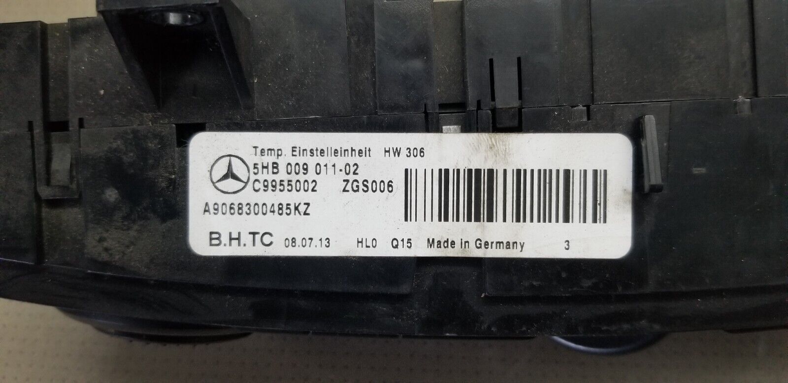 MERCEDES SPRINTER HeaterControl Panel 2013 2.1 Diesel W906 A9068300485 - Image 3