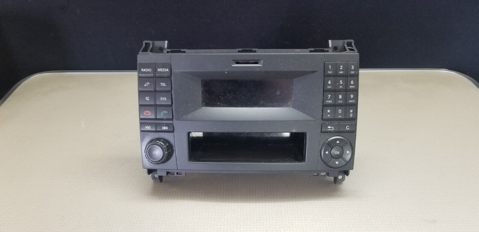 Front view of Mercedes Sprinter W906 radio head unit A9069008200