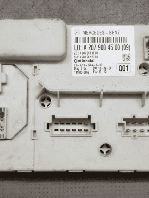 Mercedes W207 boot lid control unit A2079004500 front view