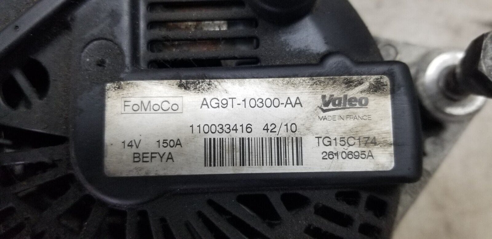 Fully tested Ford Galaxy 2010 alternator replacement part number view