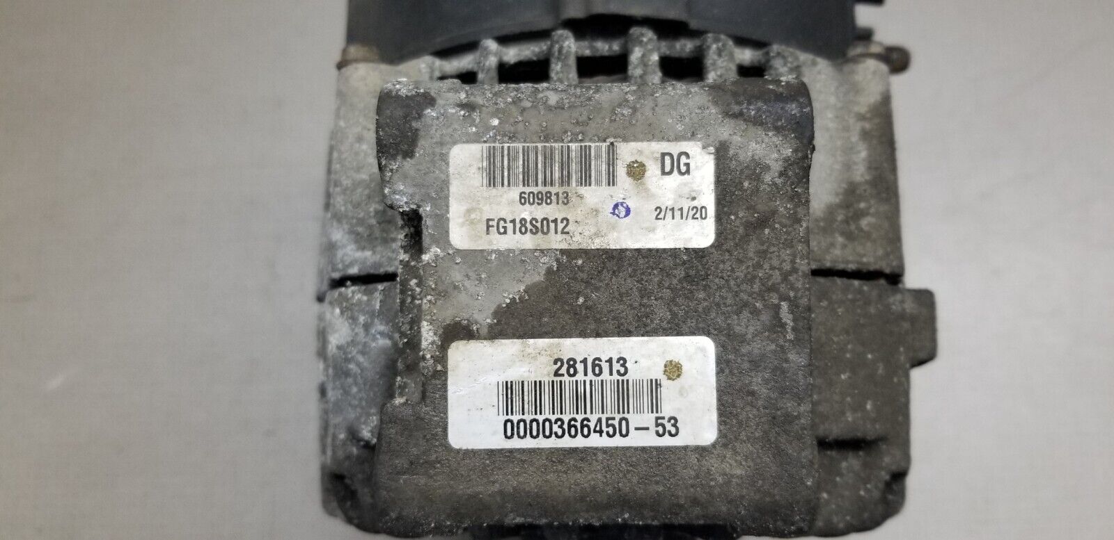 Tag Close-up REMY DRA0568 alternator