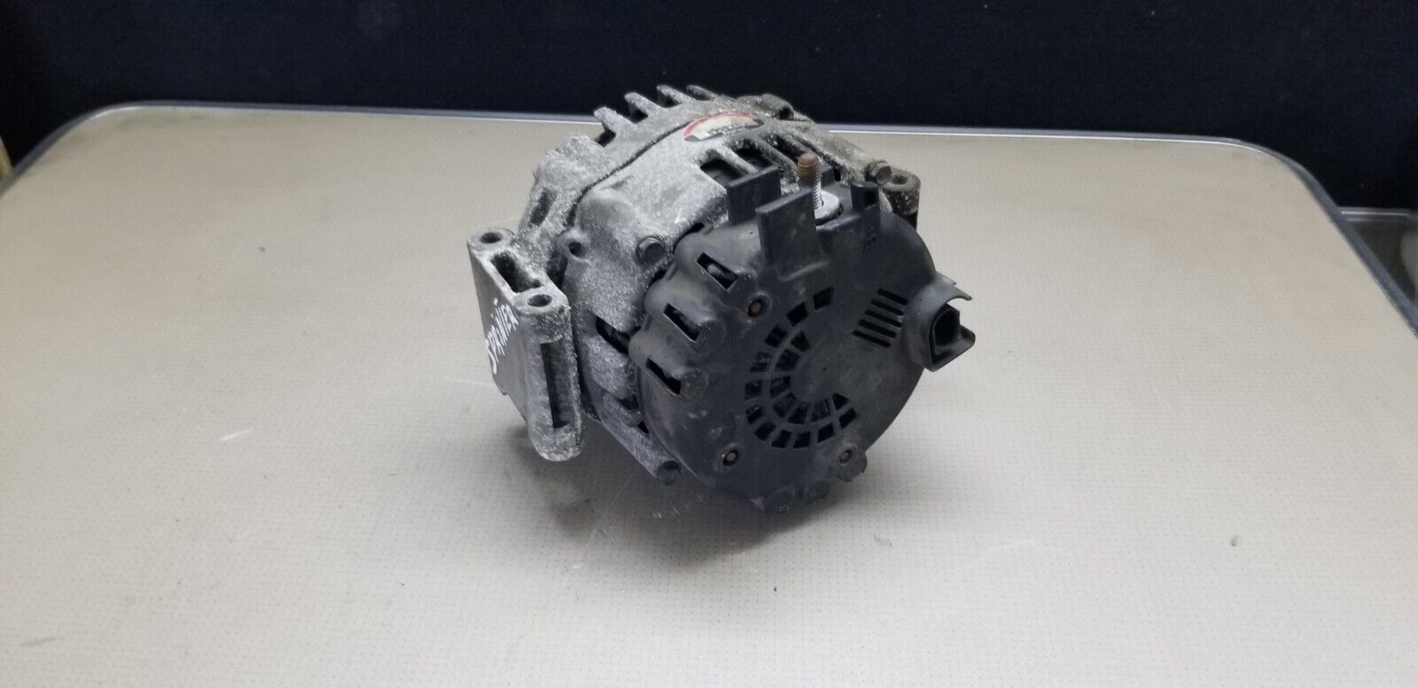 Rear view showcasing Plug737 connector on REMY DRA0568 alternator