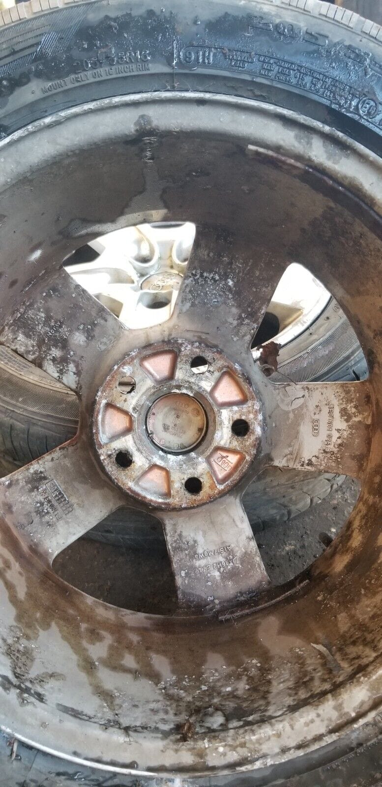 2x Audi A4 Alloy Wheel 8E0601025B And Tyre 205/55R16 |O - Image 9