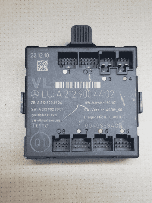 MERCEDES BENZ E CLASS W212 DOOR CONTROL MODULE FRONT LEFT PASSENGER SIDE 2011