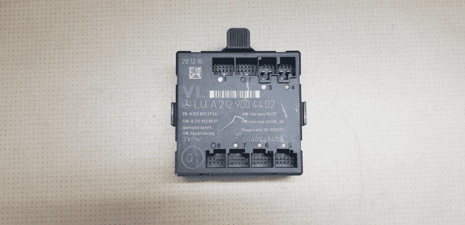 MERCEDES BENZ E CLASS W212 DOOR CONTROL MODULE FRONT LEFT PASSENGER SIDE 2011