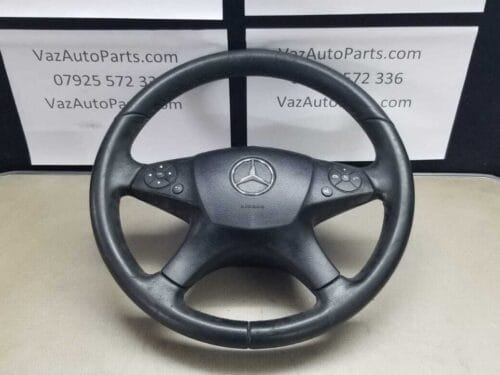 MERCEDES C CLASS W204 LEATHER STEERING WHEEL WITH SRS A2044600303