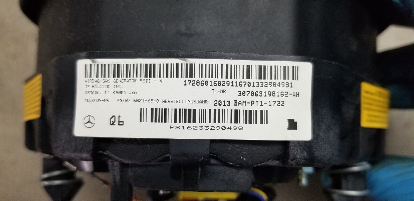 Mercedes-Benz C E Class W204 W207 W212 Steering Wheel Airbag Air Bag - Image 4