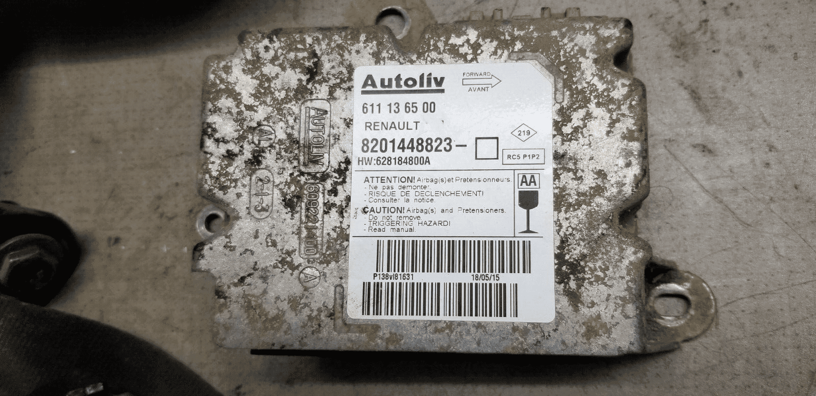 Nissan NV400 2015 Steering Wheel Air Bag and Pre Tensioner Belt Aand ECU - Image 4