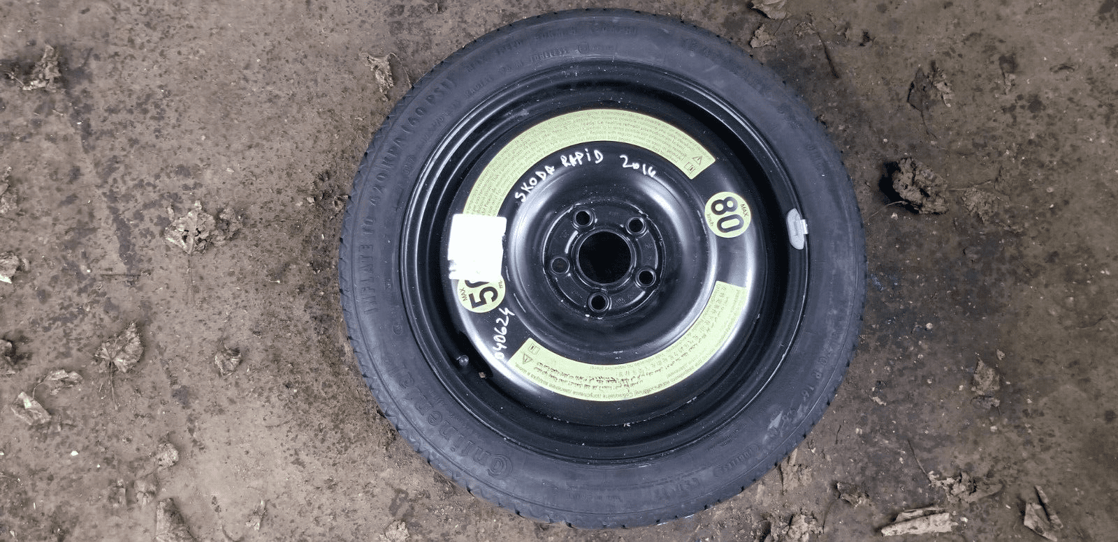 SKODA Rapid 2016 Space Saver Spare Wheel and Tyre |O