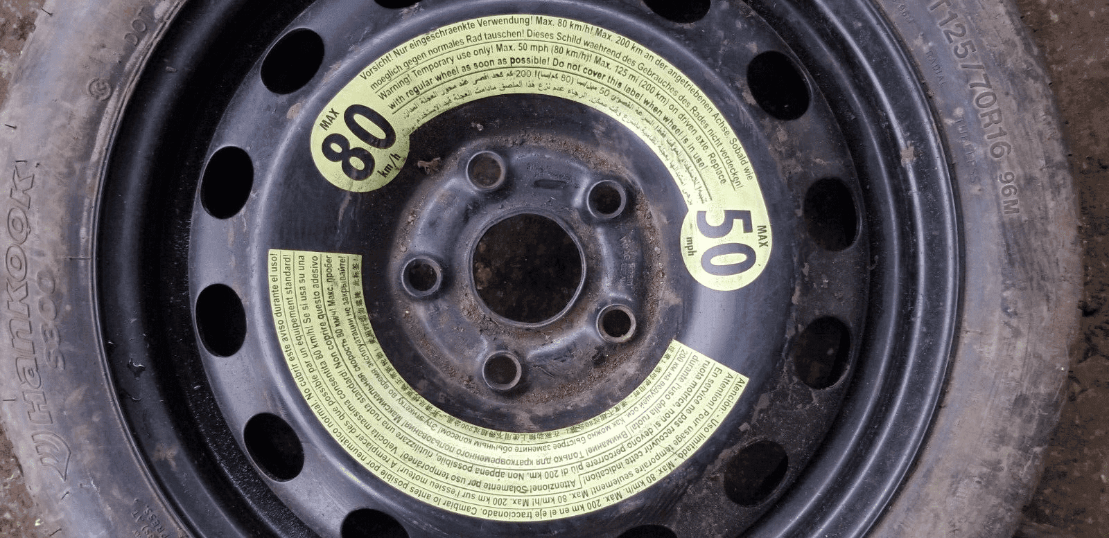 SPARE WHEEL VW AG 1KO 601 027 AL T125/70R16 - Image 6