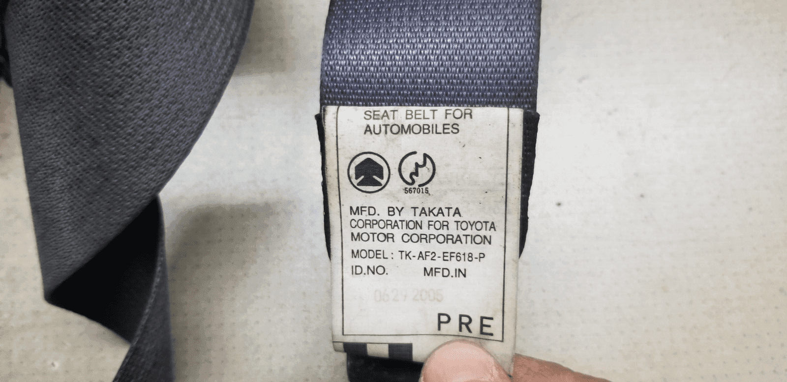 Toyota Land Cruiser Seat Belt 02-09 J120 Passenger Left Front TK-AF2-EF618-P - Image 7