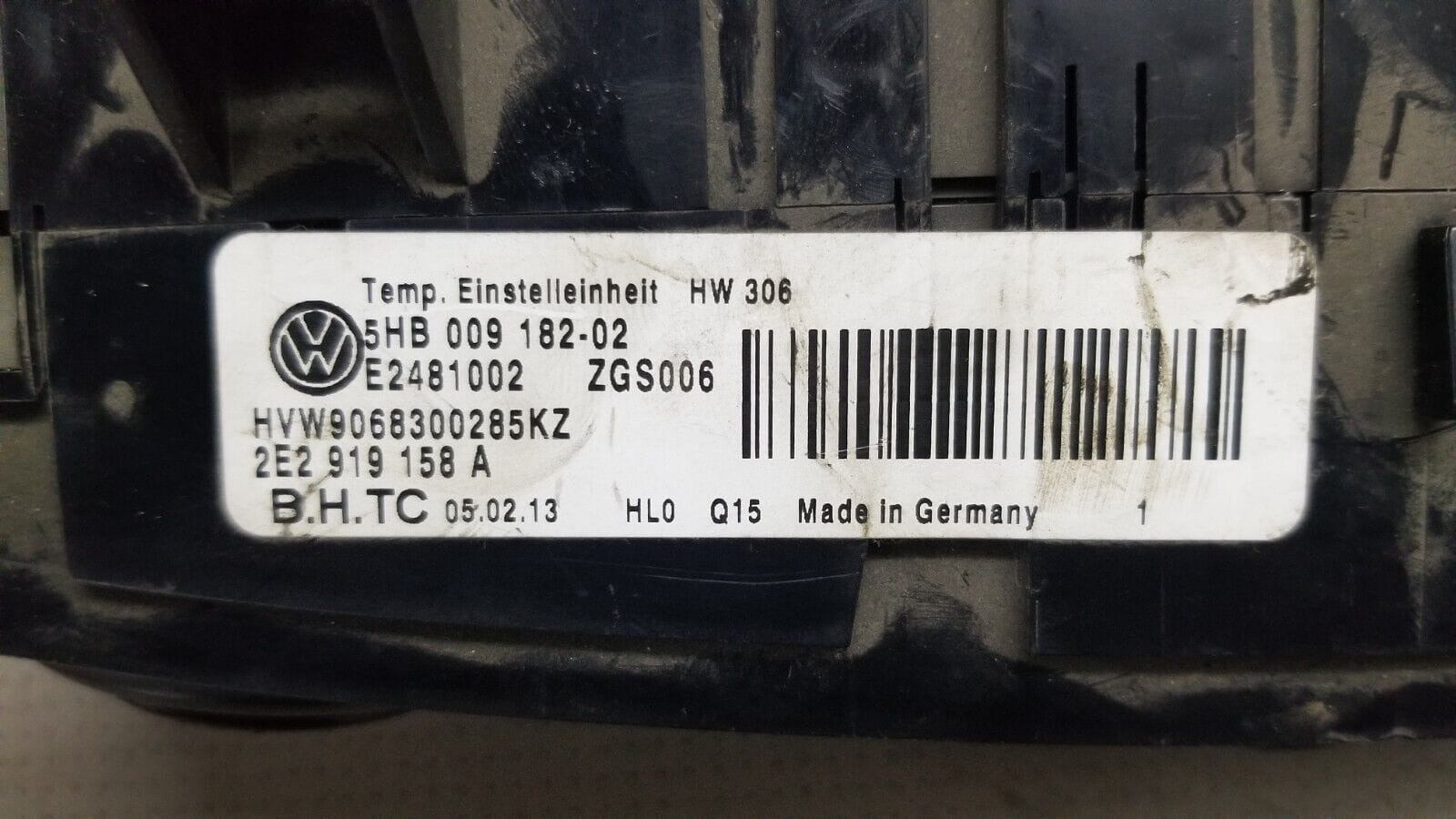 VW CRAFTER HEATER CONTROLS / HEATER SWITCHES HVW9068300285KZ 2006 - 2013 - Image 3