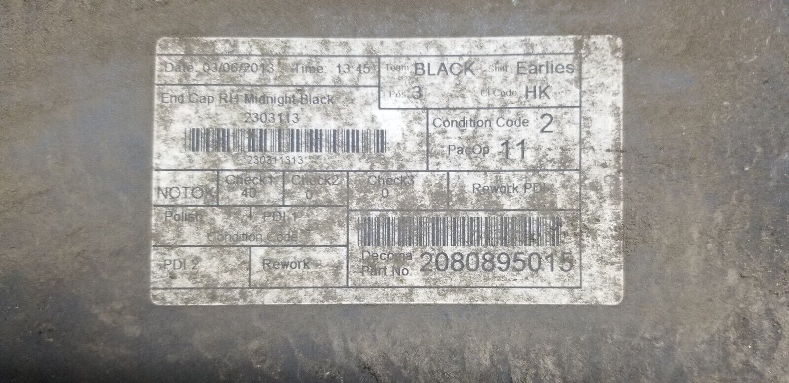 Vauxhall Vivaro 2014 Rear Bumper OS Right Side Corner Panel End BLACK - Image 6