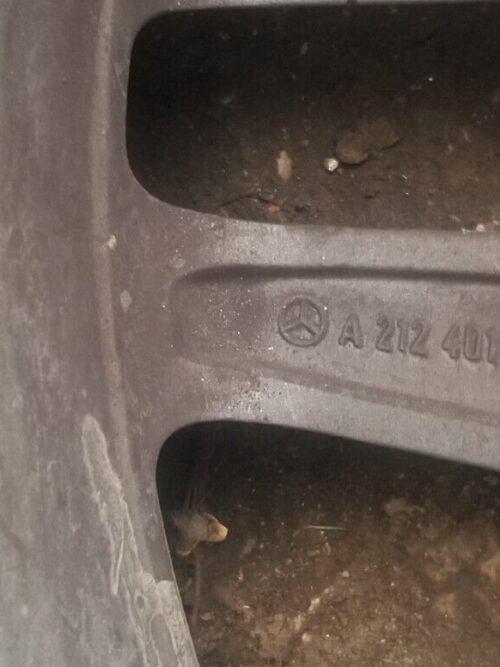 Rear view of Mercedes E-Class W212 18-inch AMG alloy wheel A2124010400