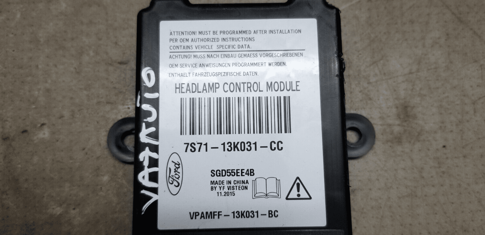 Ford Kuga Mk2 Headlight Control Module 7S71-13K031-CC 2016 |O - Image 3