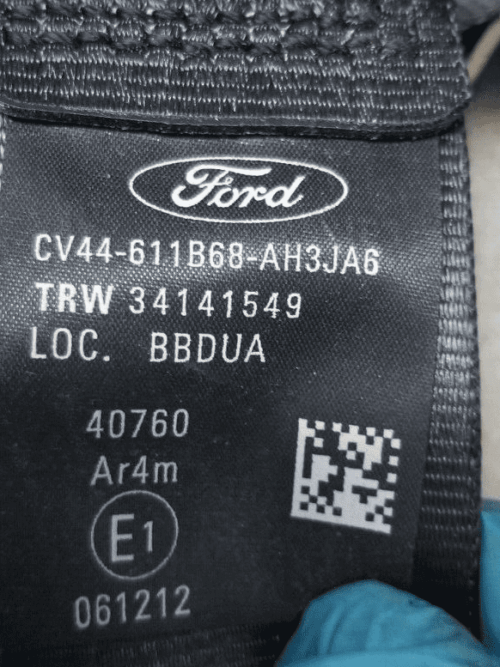 CV44-611B68-AH3JA6 rear seatbelt Ford Kuga 2014