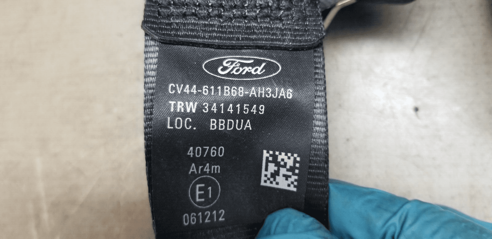 CV44-611B68-AH3JA6 rear seatbelt Ford Kuga 2014