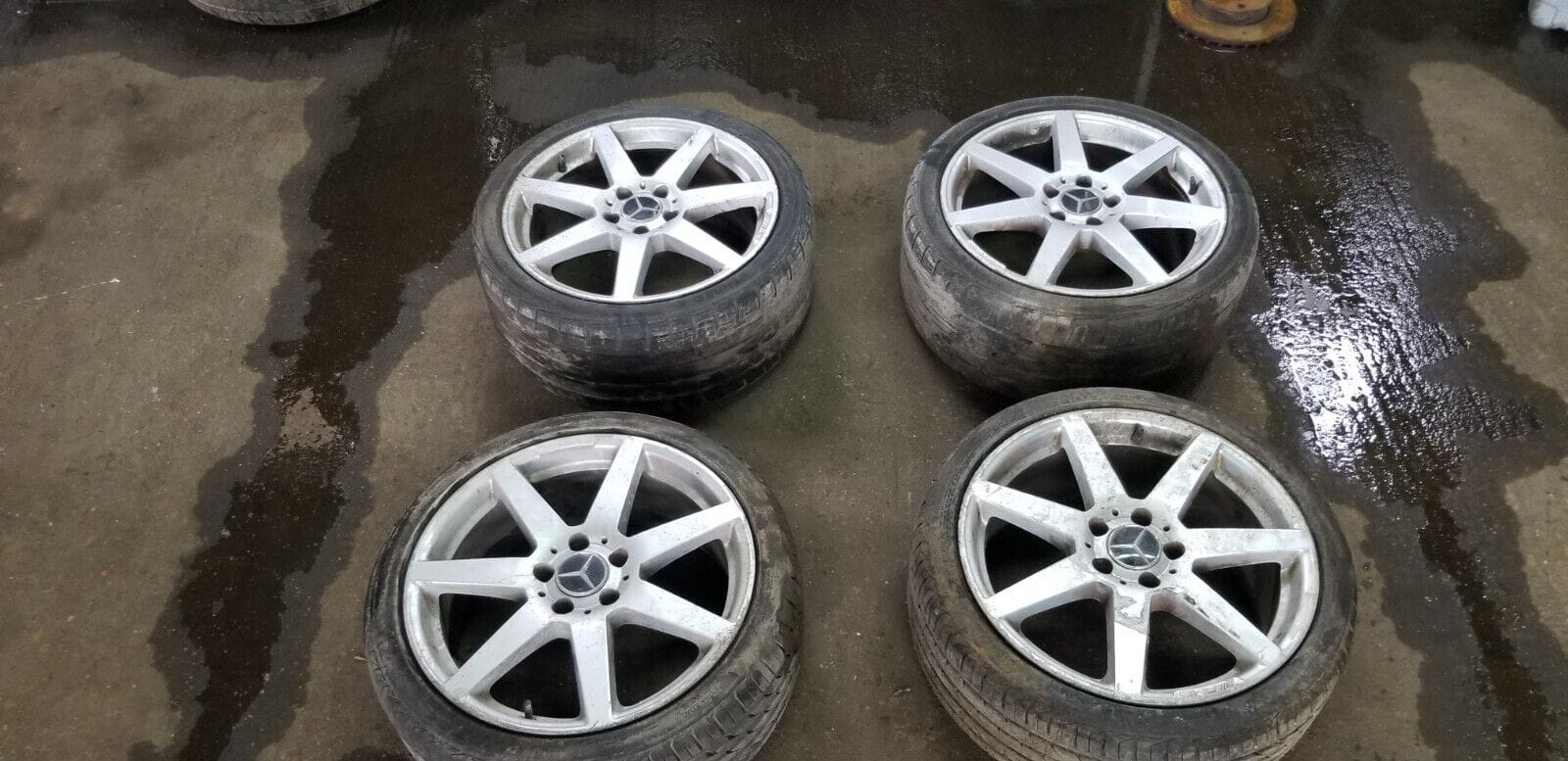 MERCEDES BENZ E CLASS ALLOY WHEEL SET FRONT REAR A2044019802/A2044019902