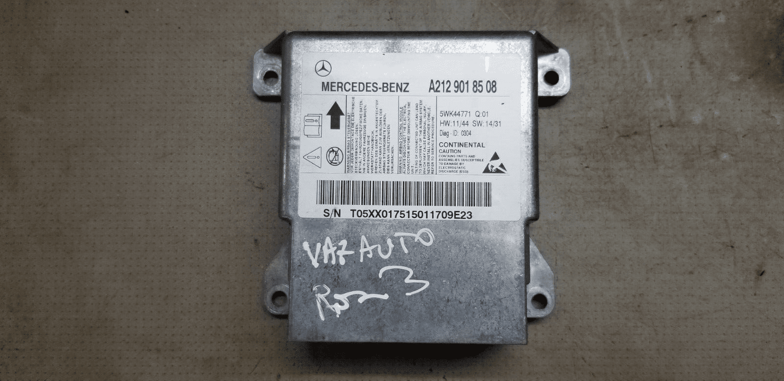 MERCEDES-BENZ E-CLASS W212 AIRBAG CONTROL UNIT A2129018508