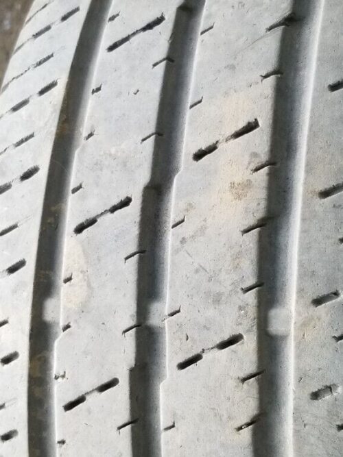 Close-up of Continental 235/65R16 tyre tread on Mercedes Sprinter W906 wheel