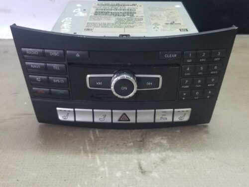 Front view of Mercedes E-Class W212 Multimedia Radio CD Player Head Unit (A2129007126), OEM fit.