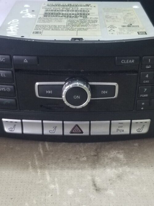 Front view of Mercedes E-Class W212 Multimedia Radio CD Player Head Unit (A2129007126), OEM fit.