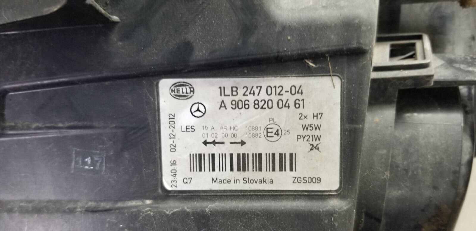 MERCEDES SPRINTER W906 O/S DRIVER RIGHT SIDE HEADLIGHT A9068200461 - Image 7