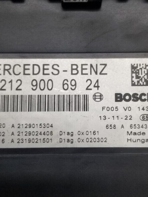 Mercedes W212 E-Class E300 AMG fuse box ECU part number A2129006924