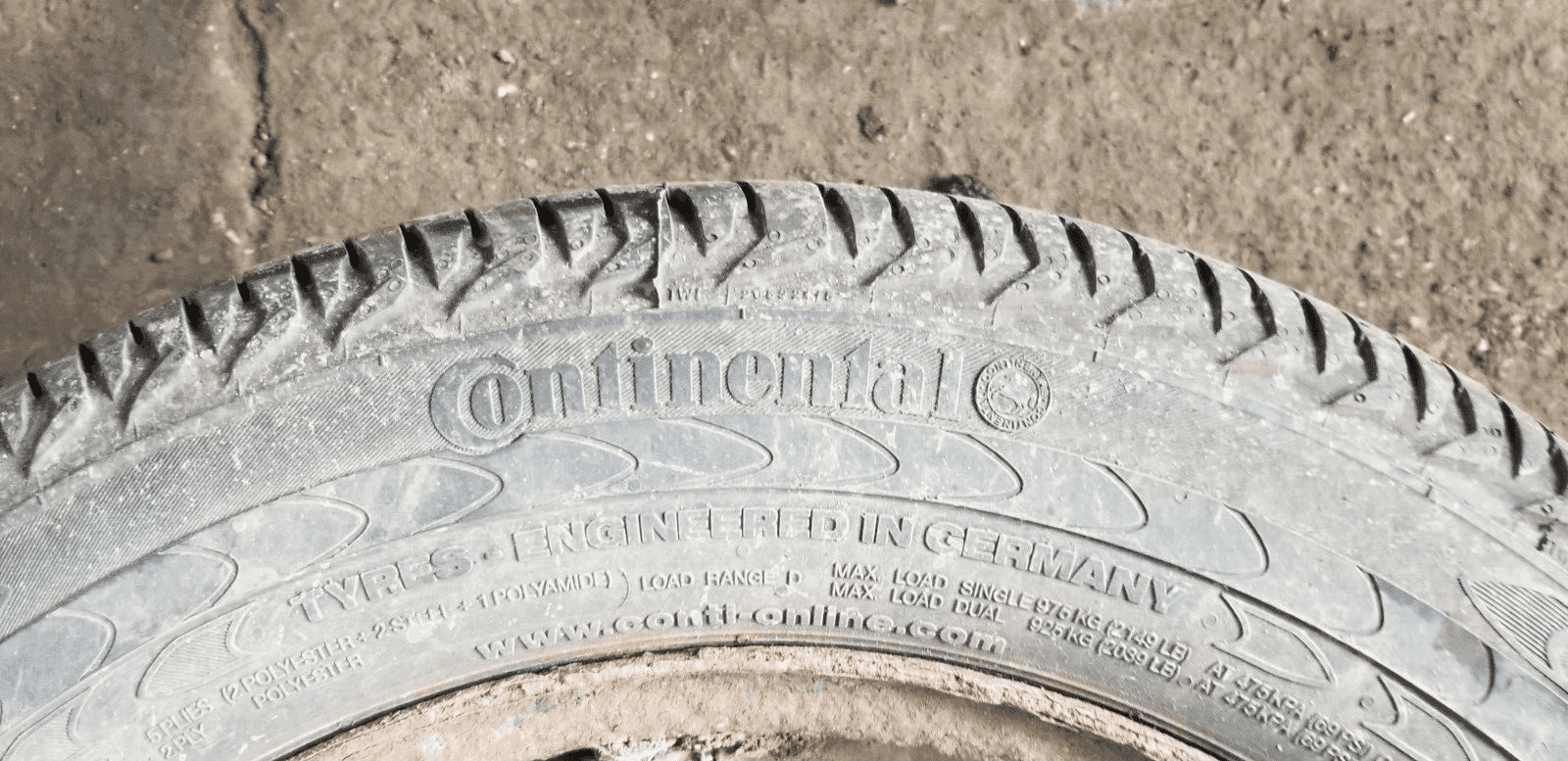 205/65R16C Continental tyre on steel wheel for vans