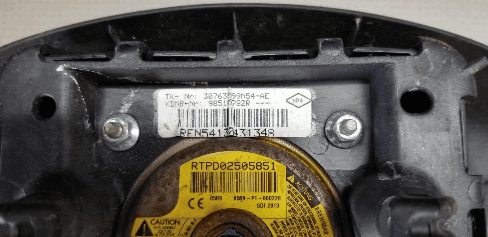 Dacia Sandero Driver airbag 307639999N54 / 985109782R |O - Image 4