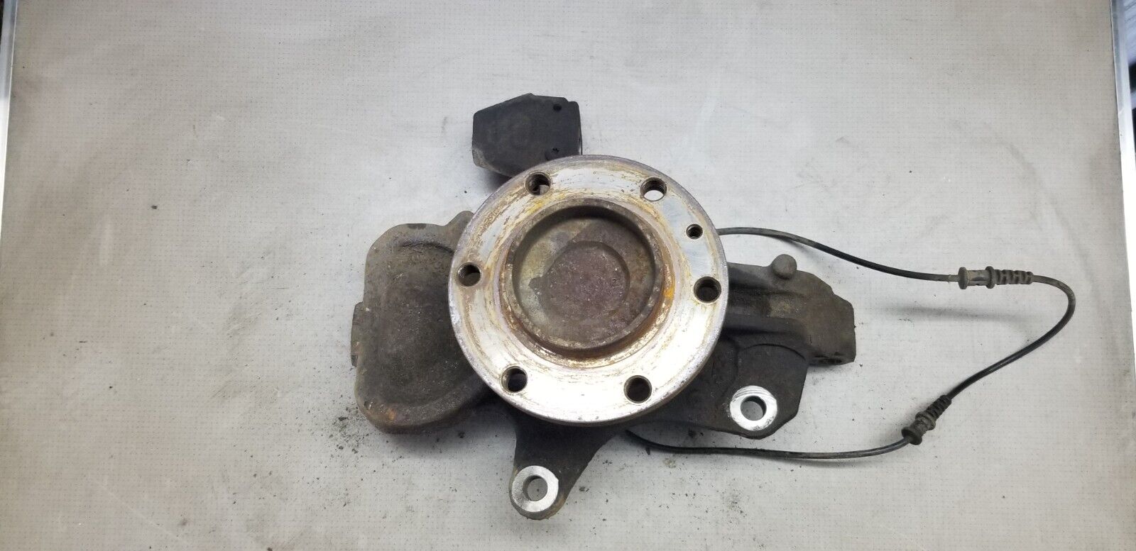 Front view of Mercedes Sprinter 2016 front left wheel hub and bearing assembly