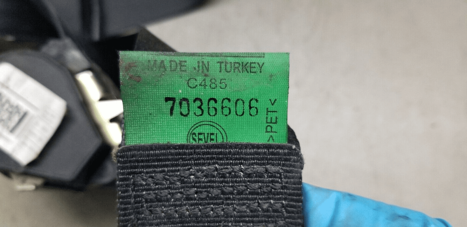 Peugeot Boxer 2014-2019 Left Front N/S/F Seat Belt 735521571 - Image 6