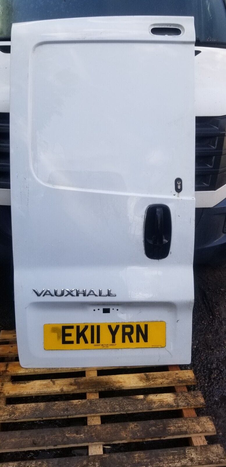Vauxhall Vivaro 2011 Passenger Side Rear Back Door In White