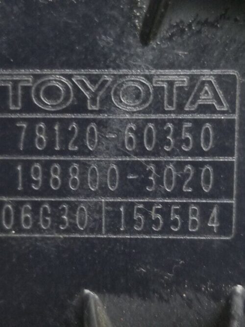 Close-up of Toyota Land Cruiser 78120-60350 part number