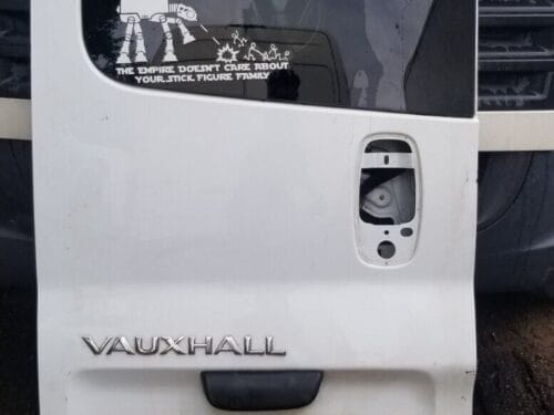Vauxhall Vivaro 2700 CDTI 100 SWB 2006-2010 Rear Door Left Side White |0