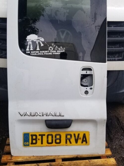 Vauxhall Vivaro 2700 CDTI 100 SWB 2006-2010 Rear Door Left Side White |0