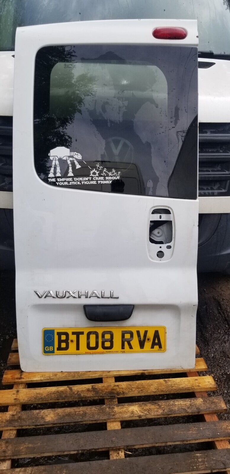 Vauxhall Vivaro 2700 CDTI 100 SWB 2006-2010 Rear Door Left Side White |0