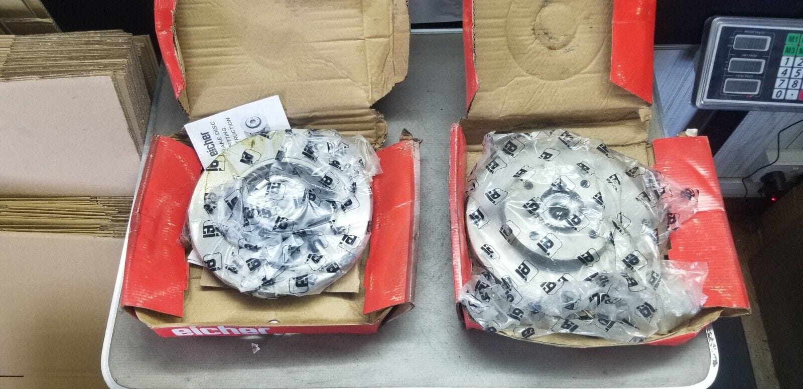 2X REAR BRAKE DISC WITH BEARING EICHER 104735329