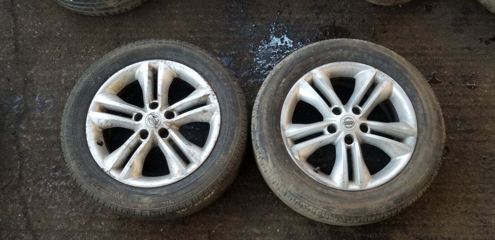 2x NISSAN QASHQAI J10 17" ALLOY WHEEL WITH TYRE 215/60R17 40300BR07A