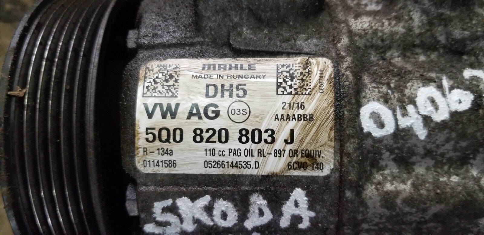 Genuine Audi Skoda Seat air conditioning AC compressor 5Q0820803J |O - Image 3