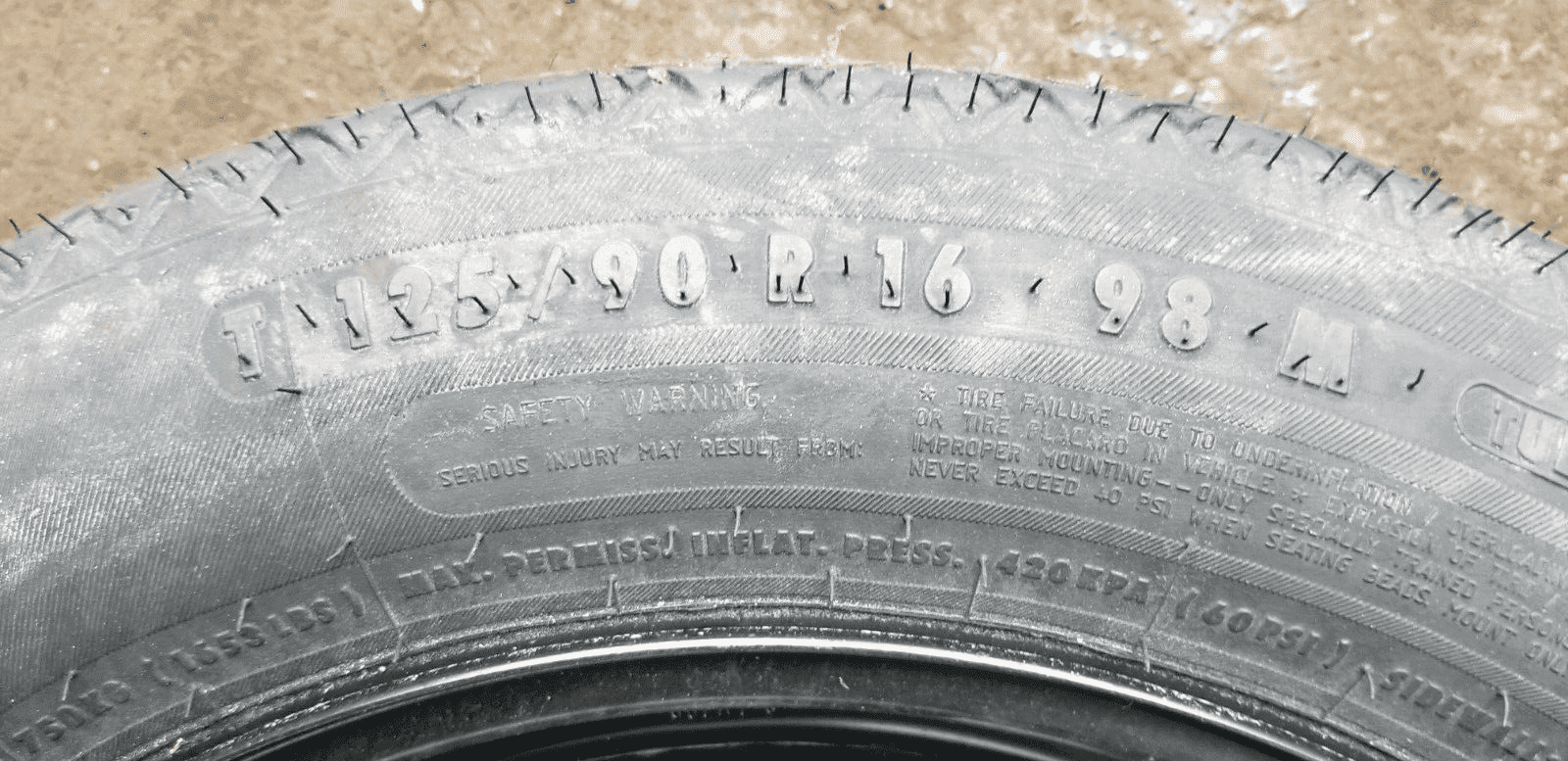 MERCEDES BENZ C CLASS W204 2011 16'' SPACE SAVER SPARE WHEEL TYRE 125/90/R16 - Image 3