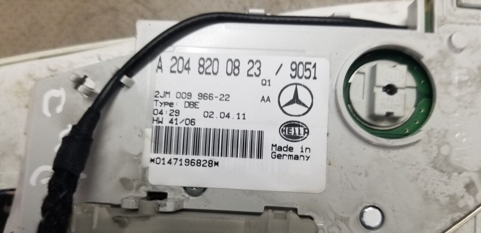 Mercedes-Benz C Class W204 C220 Interior Roof Light Control Panel A2048200823 - Image 5