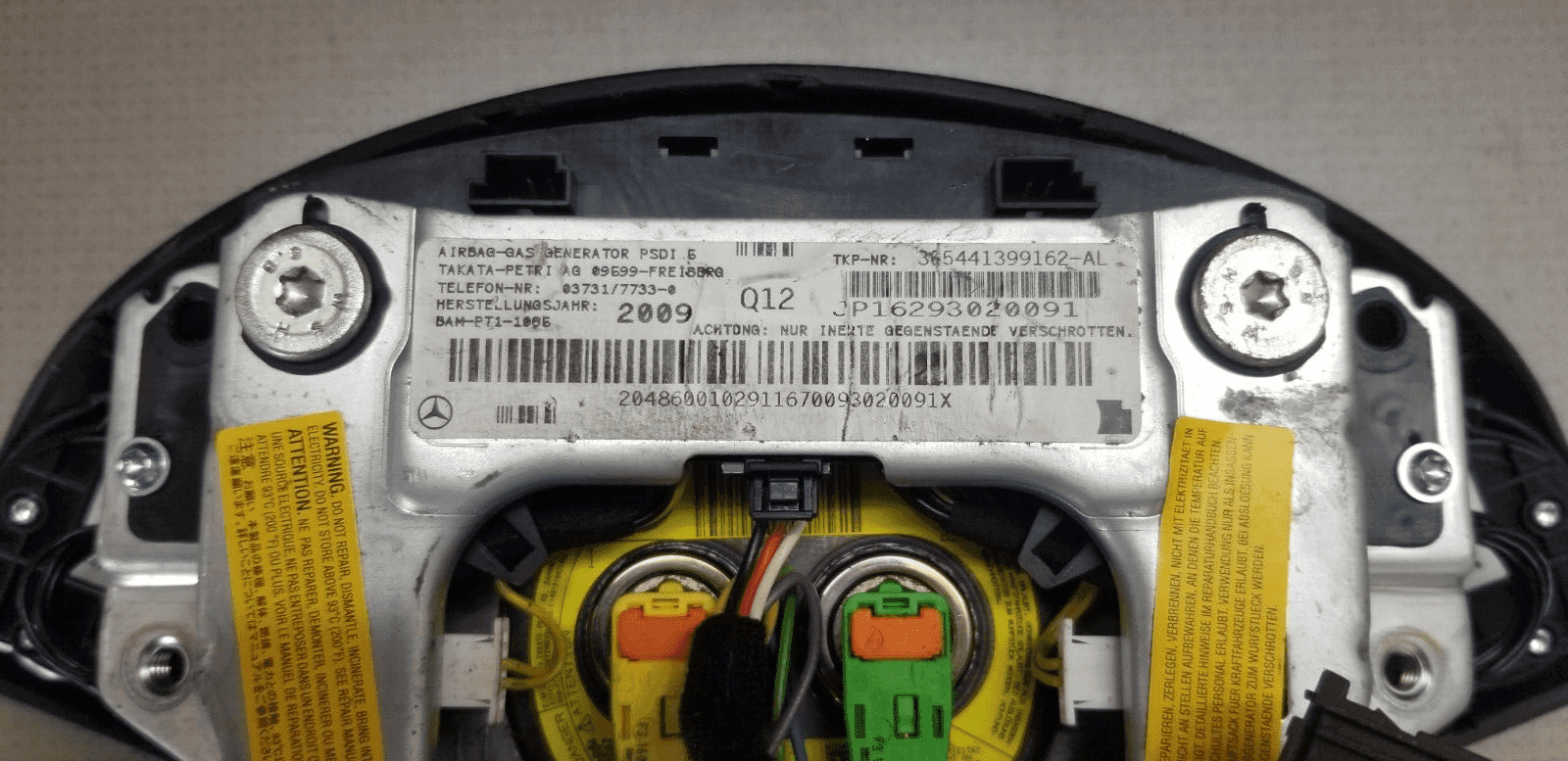 MERCEDES BENZ W204 C CLASS STEERING WHEEL A.B RIGHT SIDE A2048600102 - Image 5