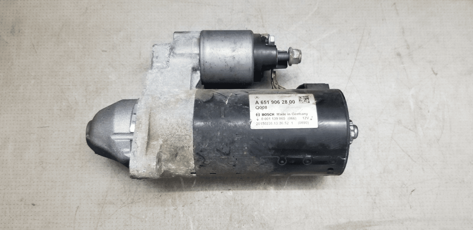 Mercedes-Benz E-Class W212 starter motor A6519062800 front view