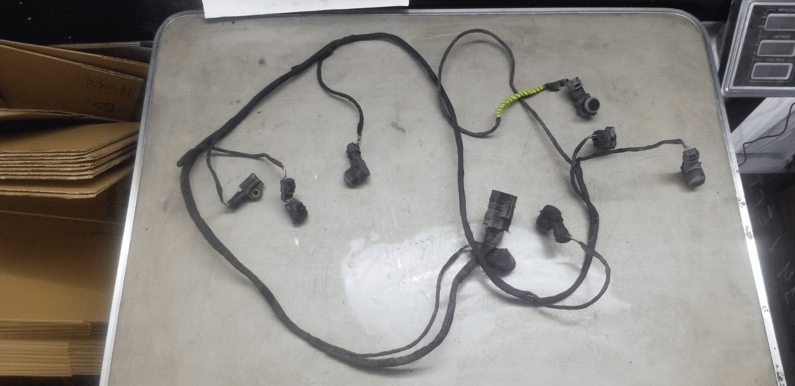 MERCEDES E220 2015 W212 FRONT BUMPER PARKING SENSORS & WIRING LOOM