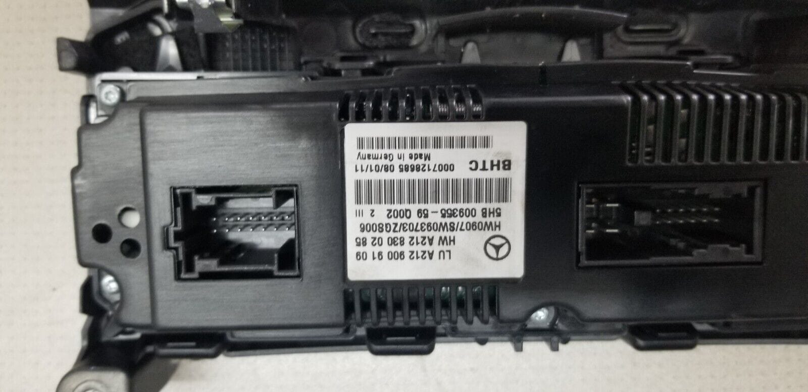 Mercedes Benz E Class W212 Air Con Heater Climate Control Panel A2129009109 |O - Image 5